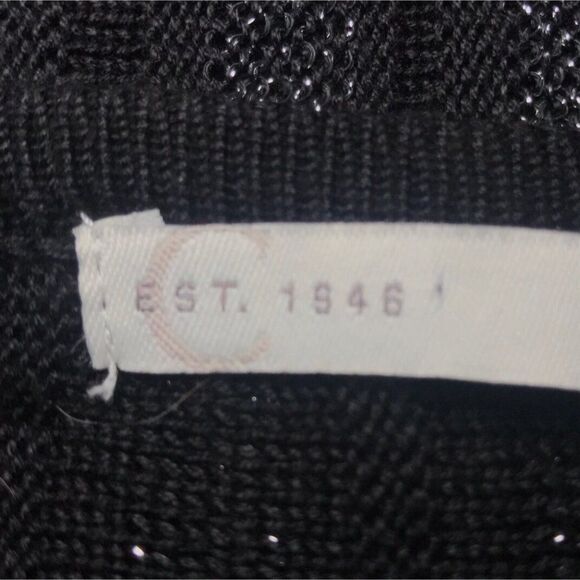 Vintage Y2K Black Romantic Grunge Whimsigoth Metallic Pleated Midi Dress / M - Picture 5 of 5